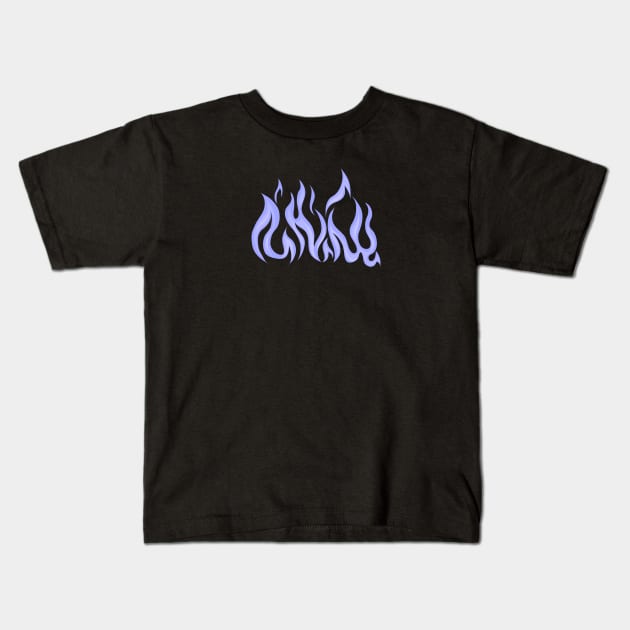 Just Purple Fire Kids T-Shirt by Just In Tee Shirts